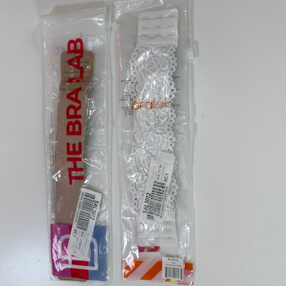 The Bra Lab Multiway Interchangeable Back Strap set of 2 tan/white small - Picture 5 of 10